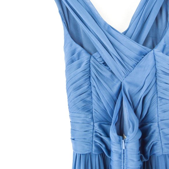 David's Bridal Steel Blue Size 2 Formal Dress - Picture 10 of 15